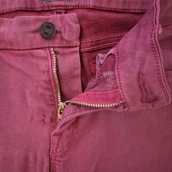 MOTHER The Looker Pop Velvety Skinny Trouser Jean in Raspberry, Size 27 - Picture 9 of 13